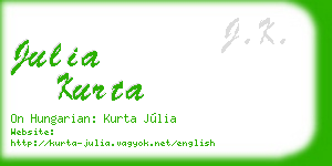 julia kurta business card
